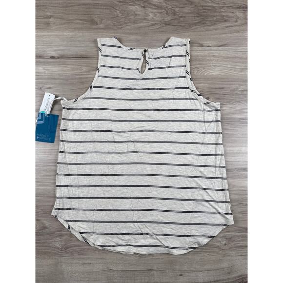 Market & Spruce Merrit One Pocket Knit Tank Off-White Large - Picture 2 of 6